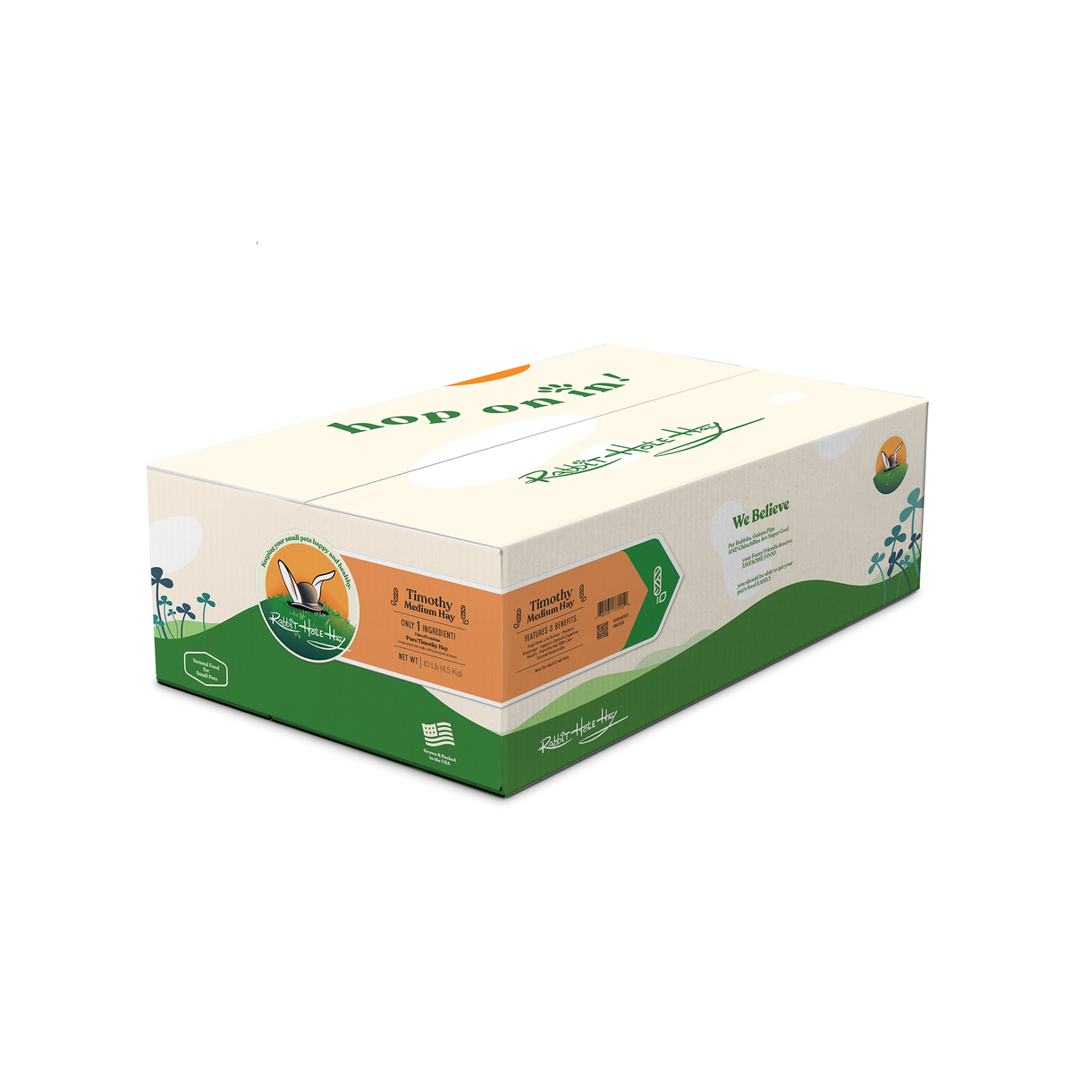 Ultra Premium Medium Timothy Hay for Rabbits, Guinea Pigs & Chinchillas – Hand-Packed Fresh