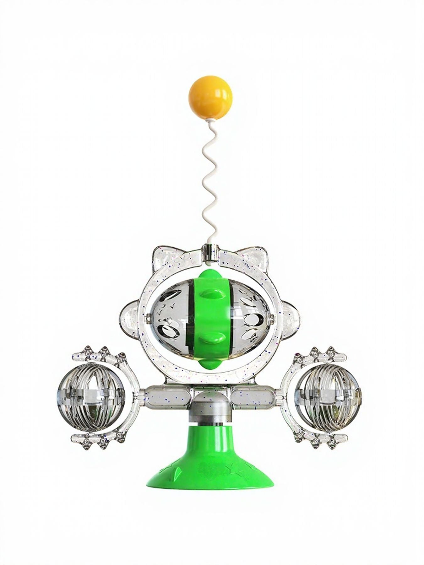 Interactive Rotating Cat Toy Set with Suction Cup