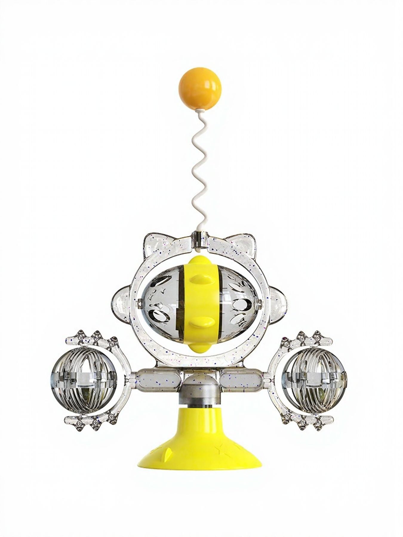 Interactive Rotating Cat Toy Set with Suction Cup