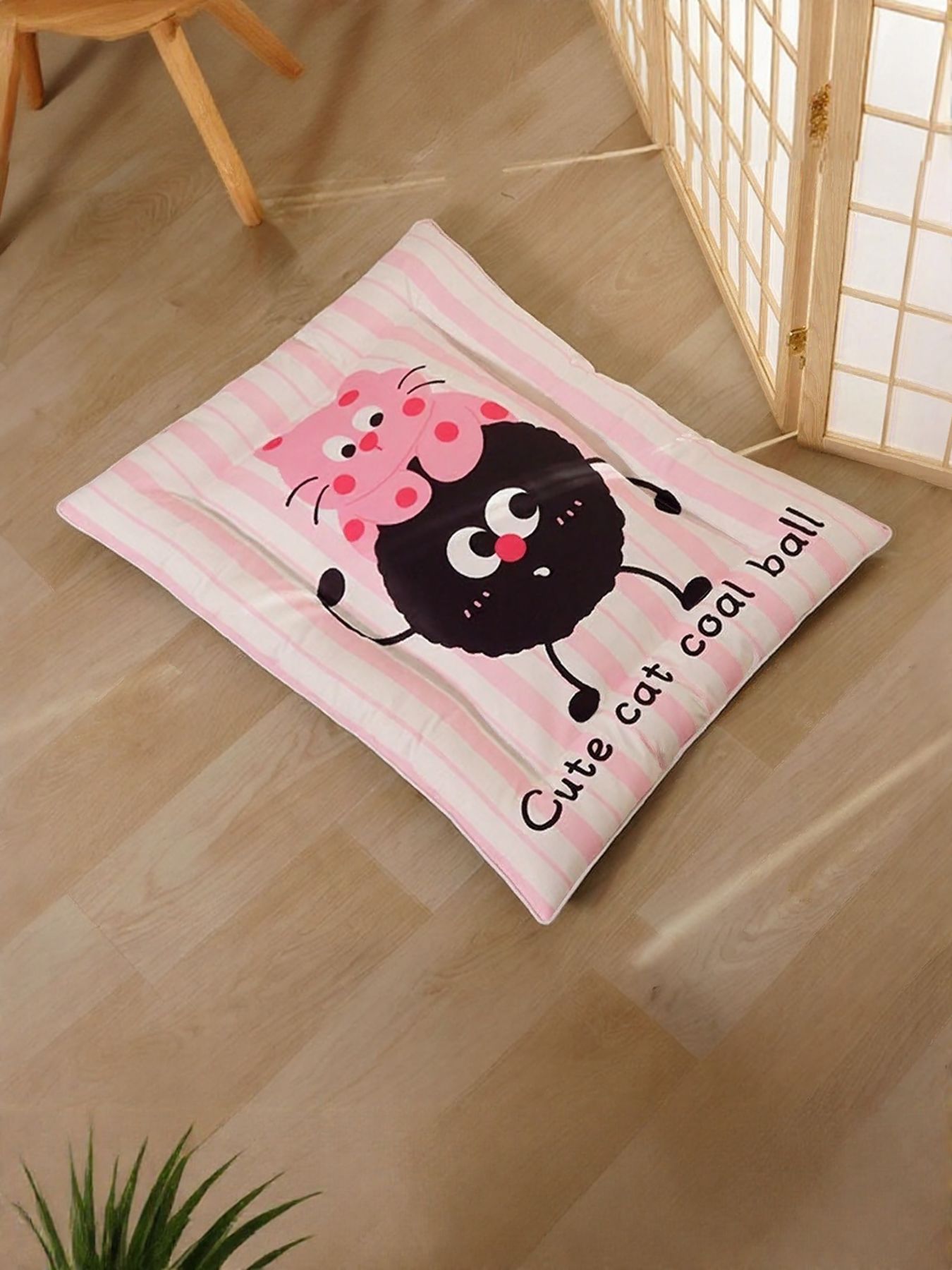 Cat Striped Pet Mat & Bed