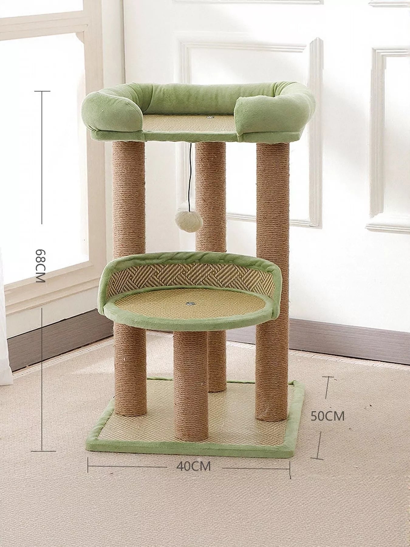 Plush Cat Tree Condo with Scratching Posts