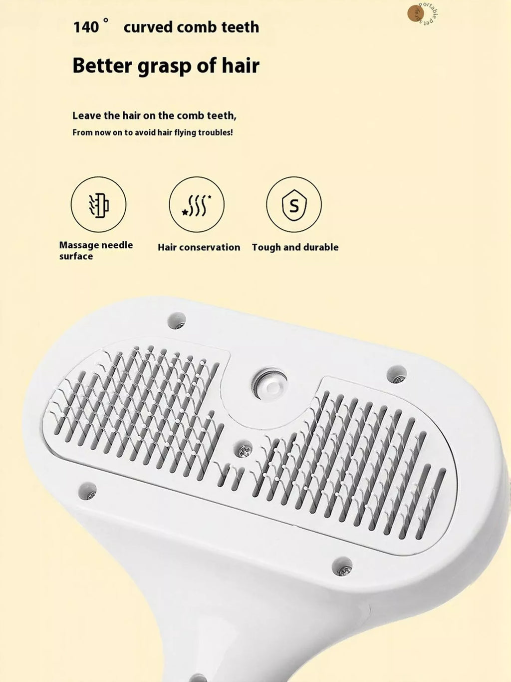 One-Touch Spray Pet Hair Remover Comb