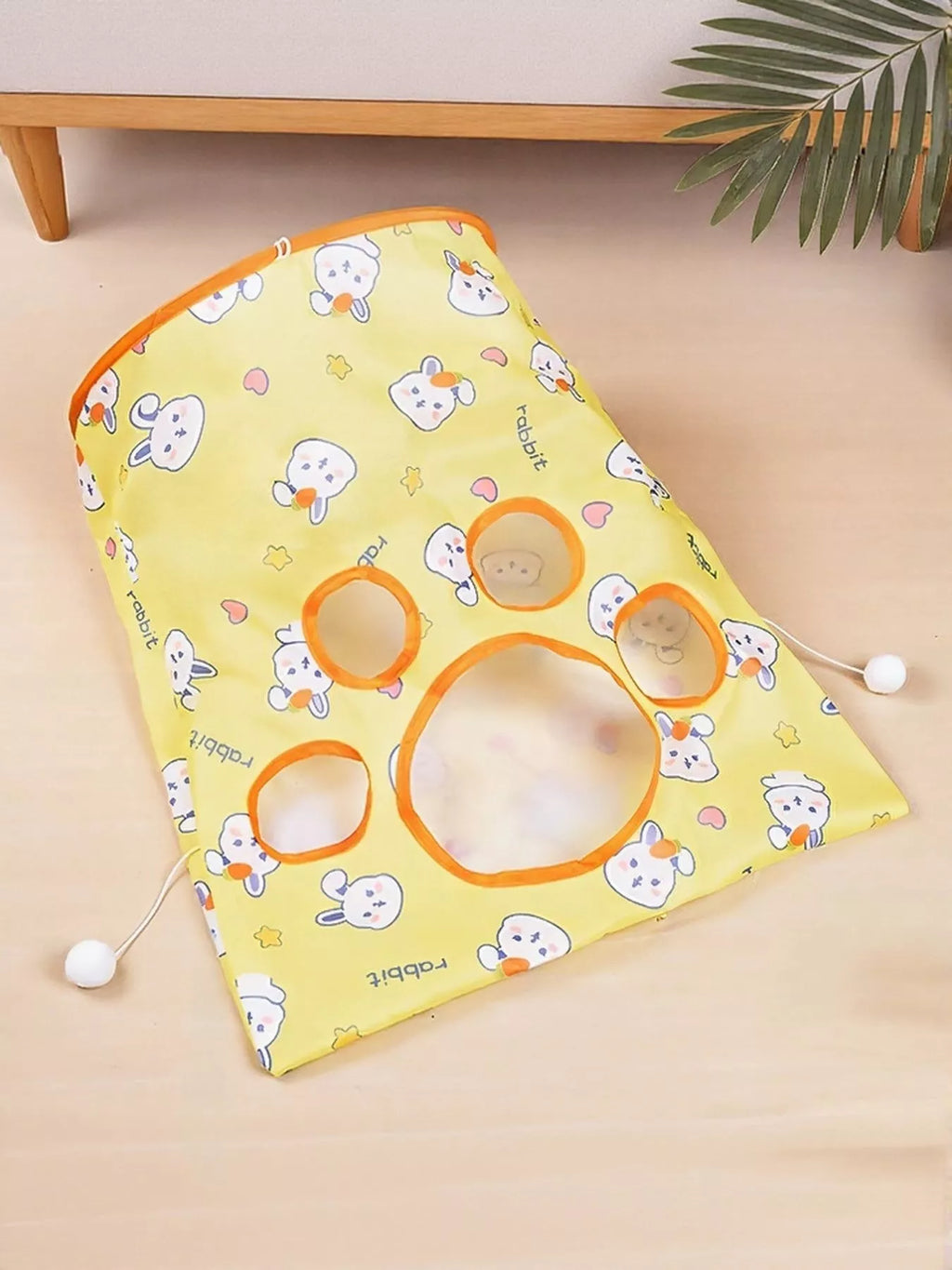Cartoon Pattern Collapsible Cat Tunnel Pet Toy