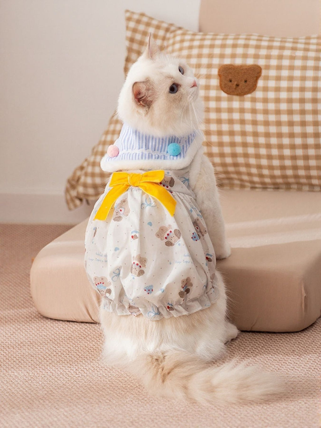Bow Button Down Pet Dress