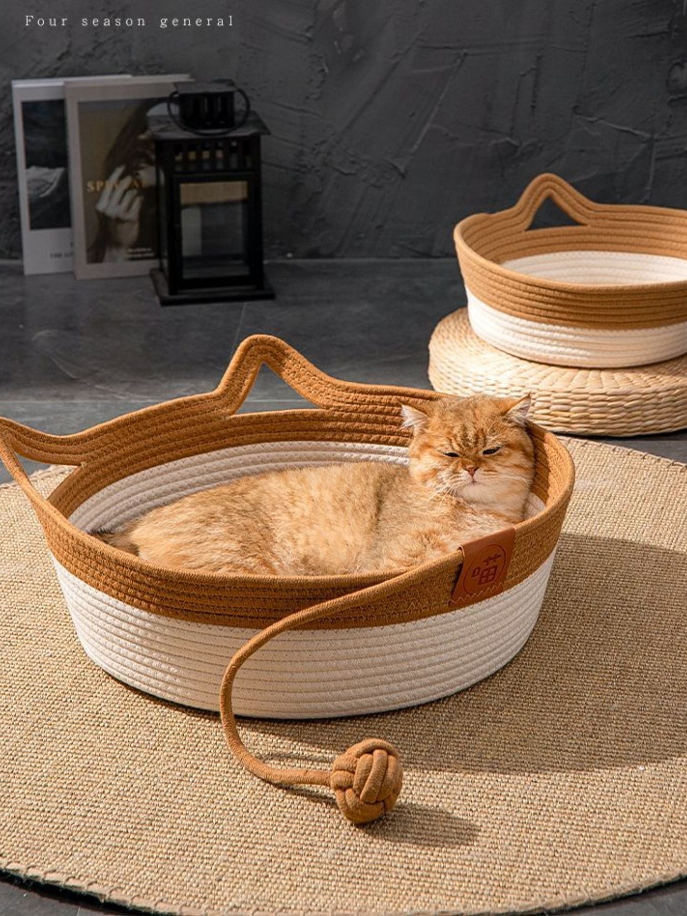 Cat Ear Woven Pet Nest