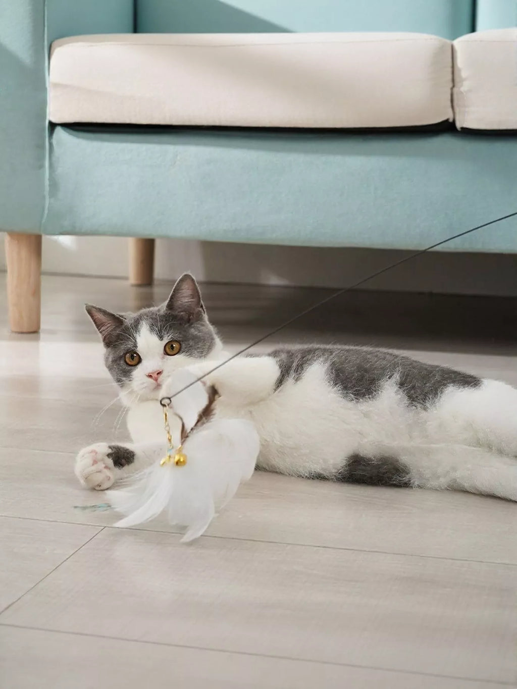 Interactive Feather Teaser Cat Wand Toy