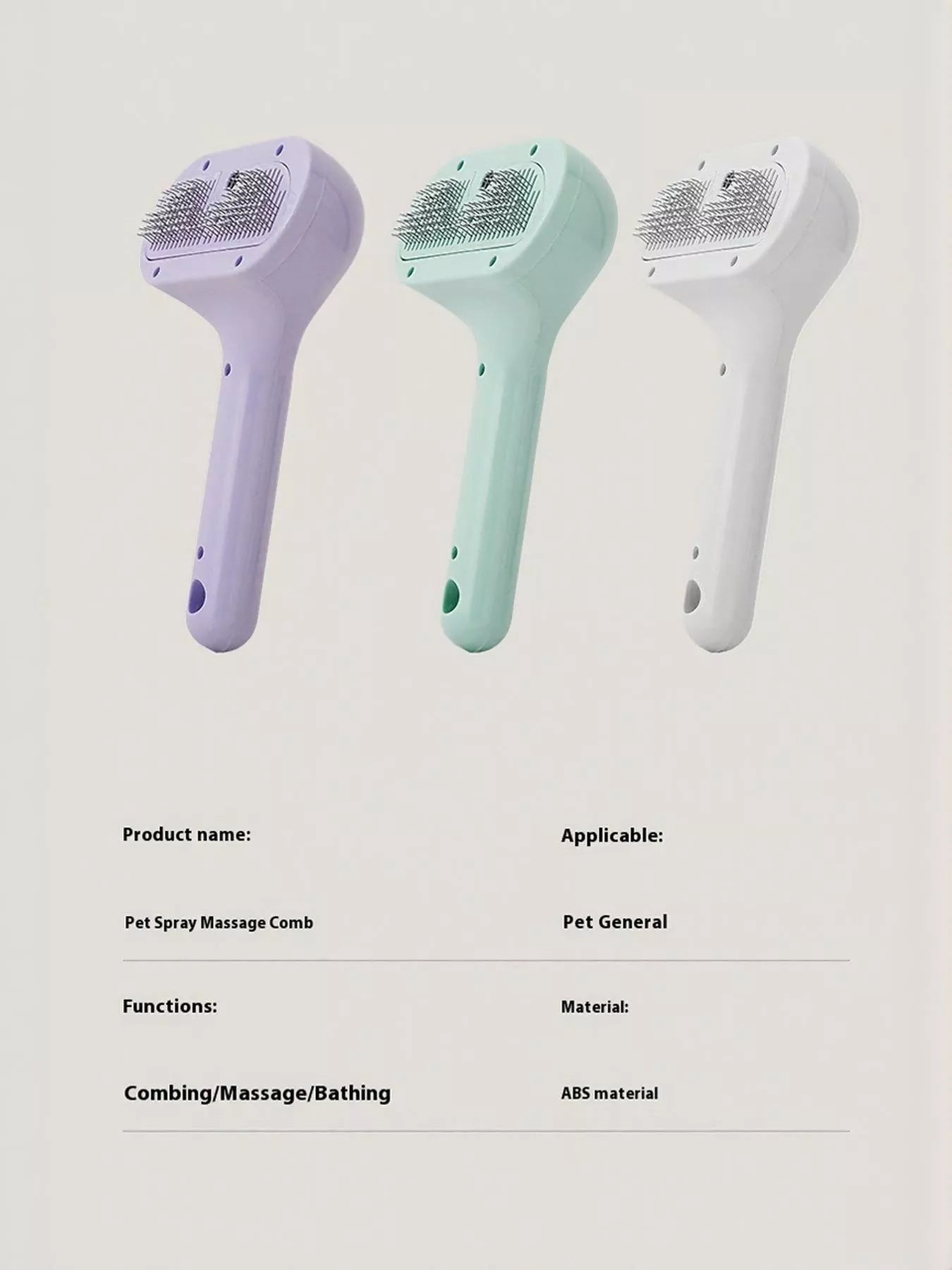 One-Touch Spray Pet Hair Remover Comb
