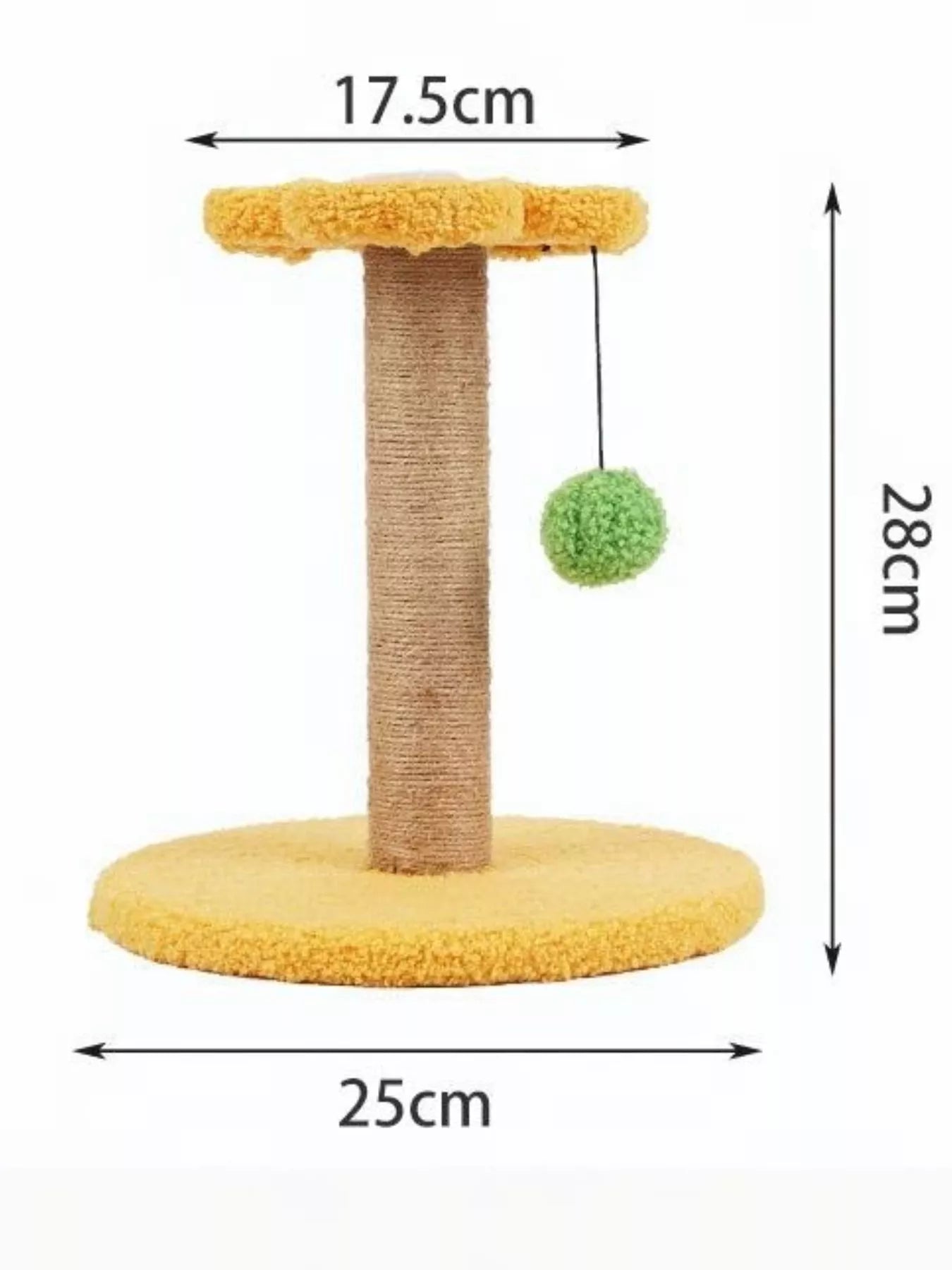 Flower-Shaped Cat Scratching Post with Plush Base