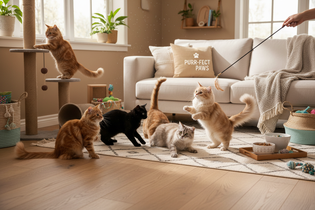Cats Playing