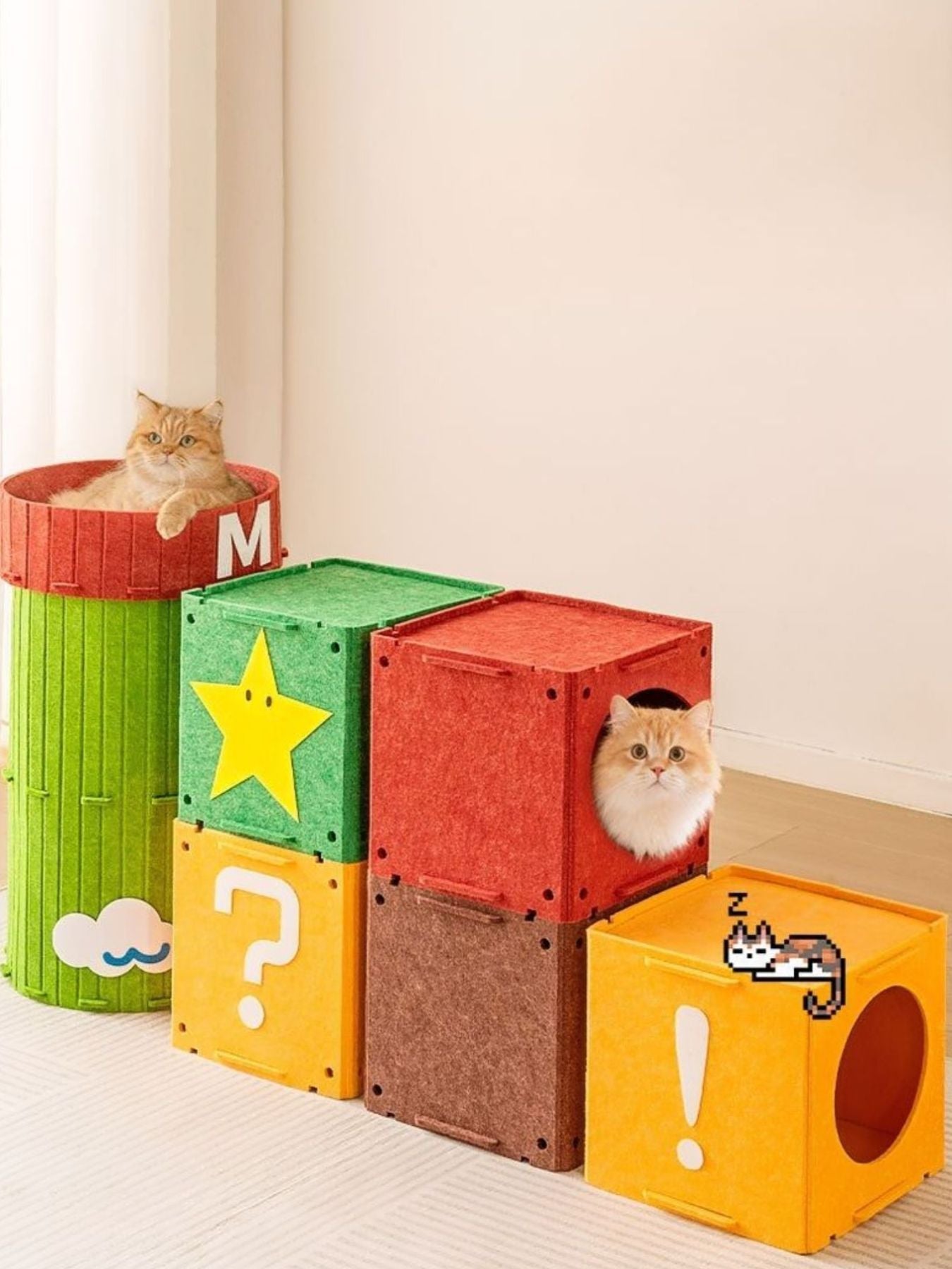 Interactive Cube Cat House & Tunnel System