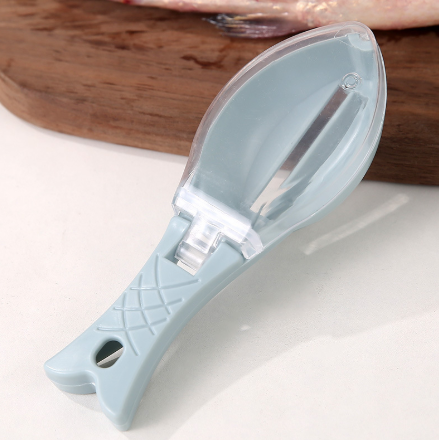Fish scale scraper-blue-1 piece