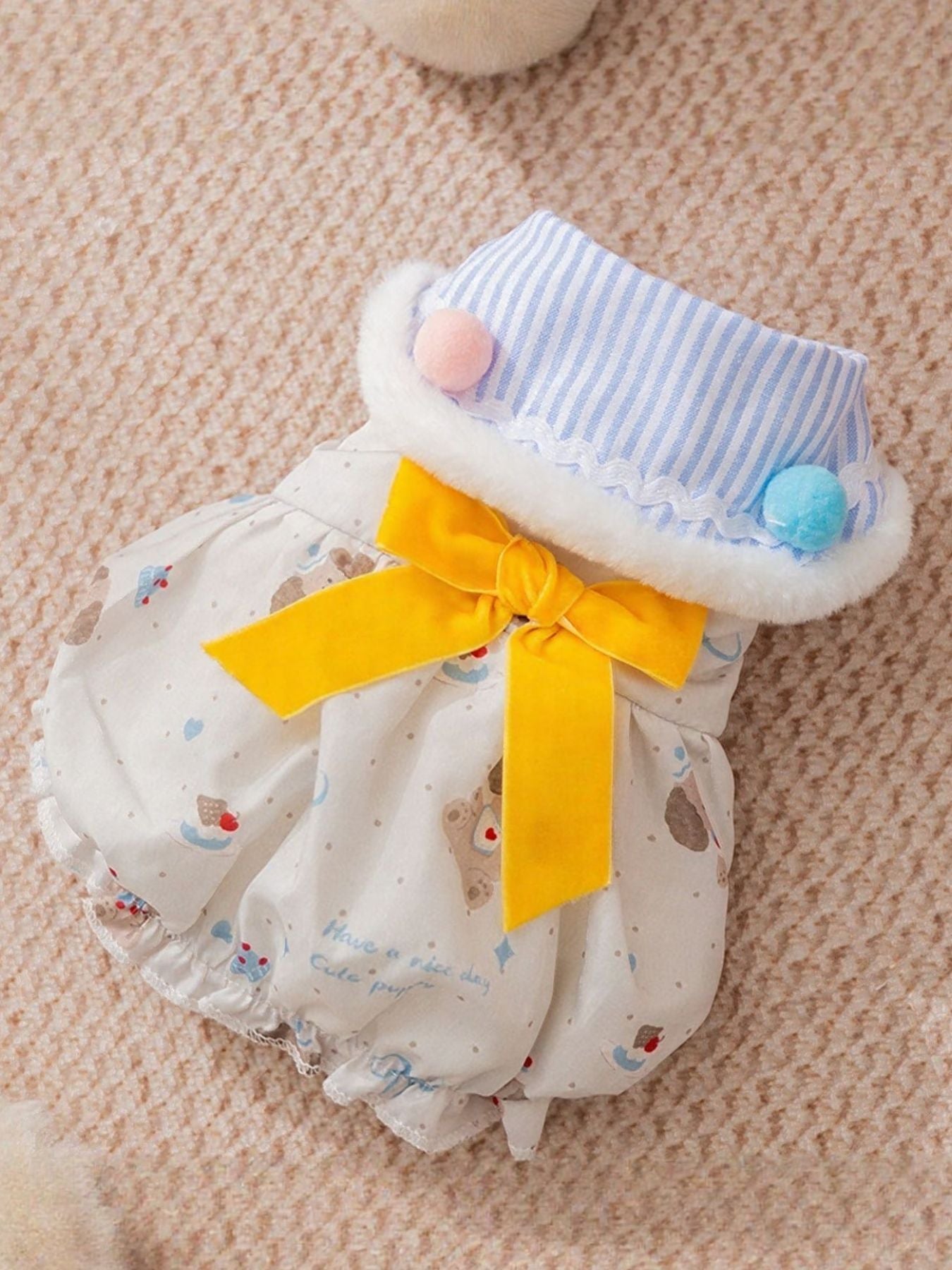 Bow Button Down Pet Dress