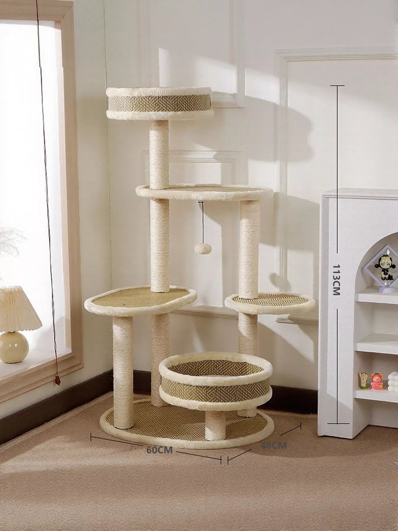 Plush Cat Tree Condo with Scratching Posts