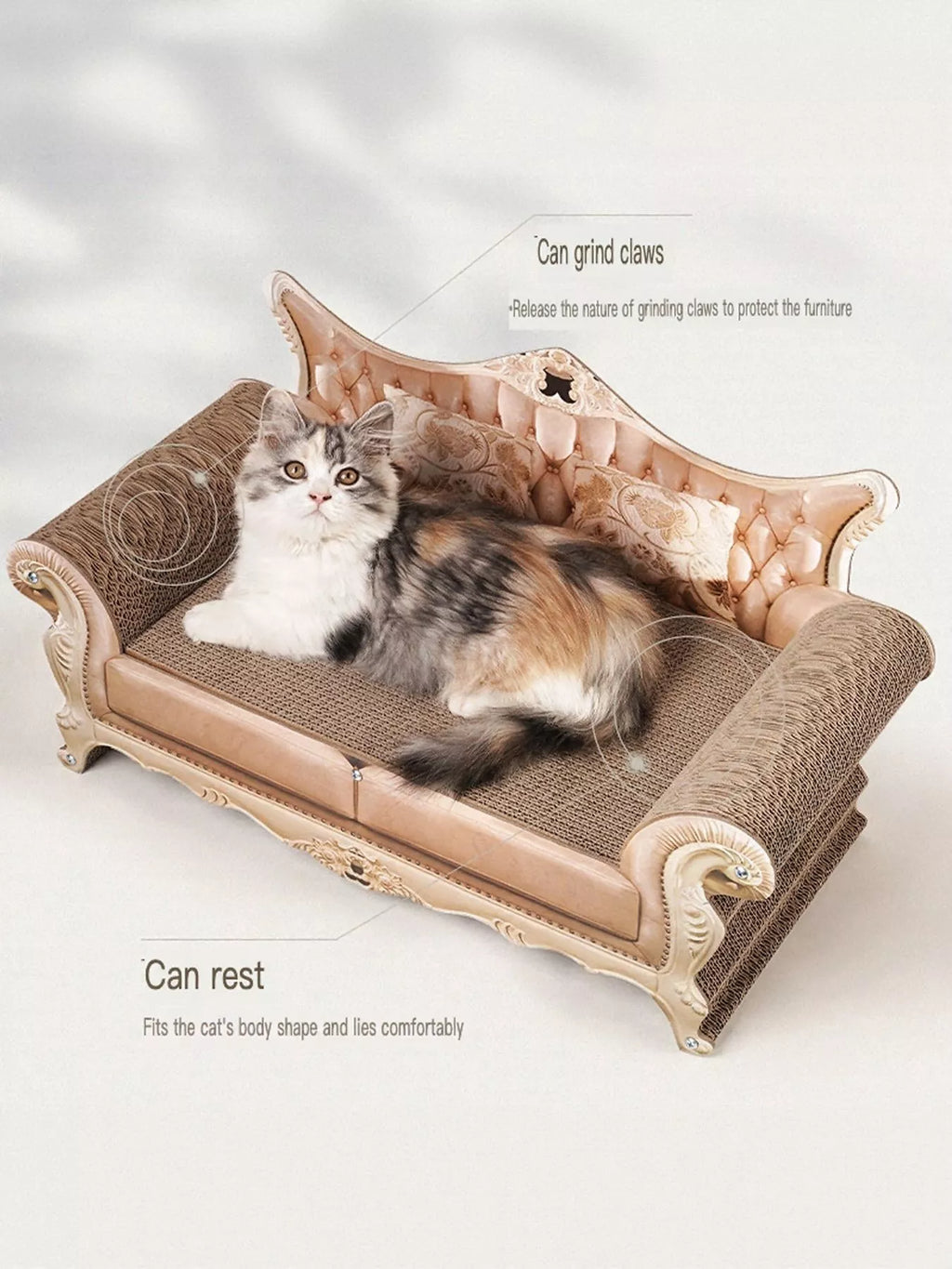 Retro Wear-Resistant Cat Scratcher Lounge