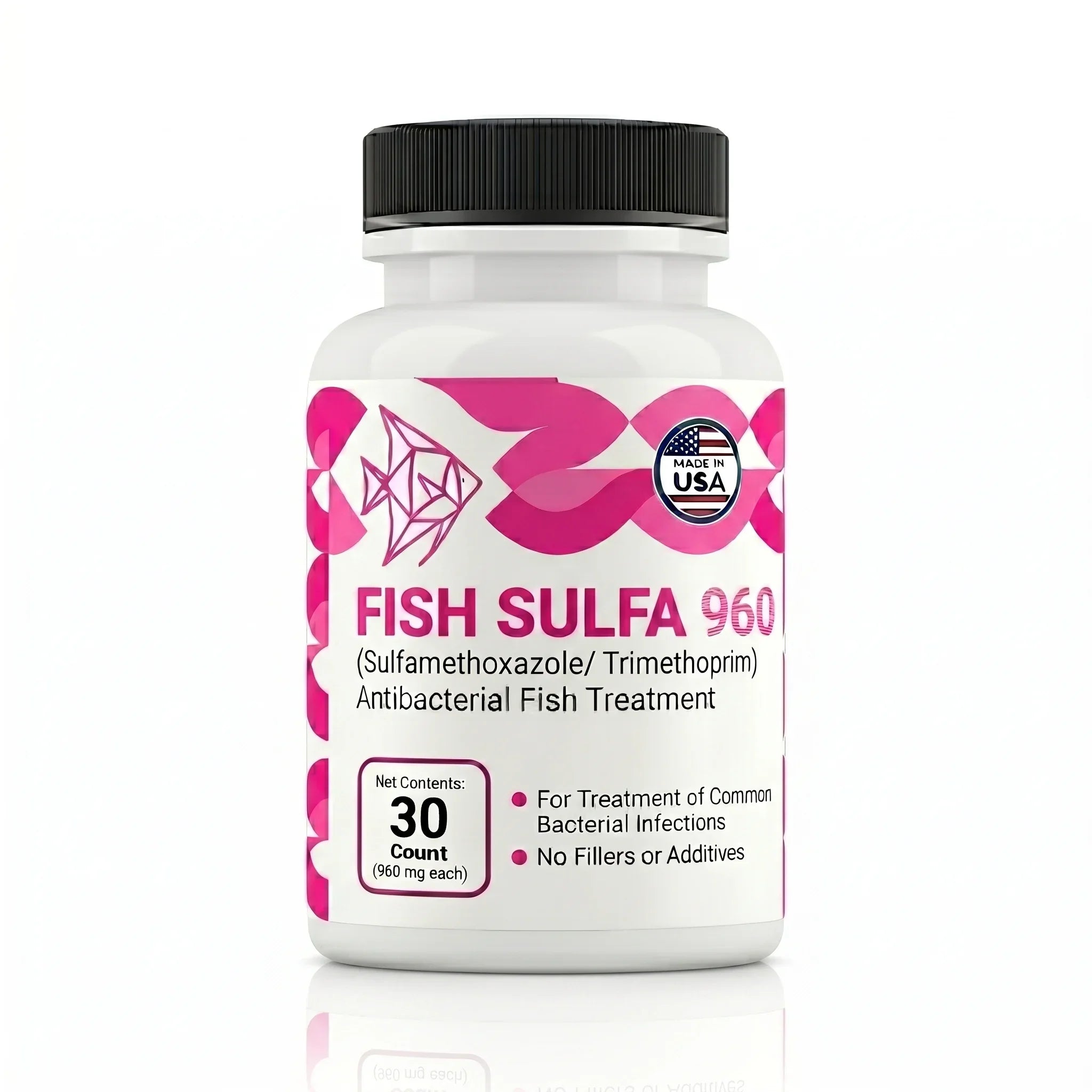 Fish Sulfa (Sulfamethoxazole/ Trimethoprim) Tablets Fish Antibiotics, 960-mg