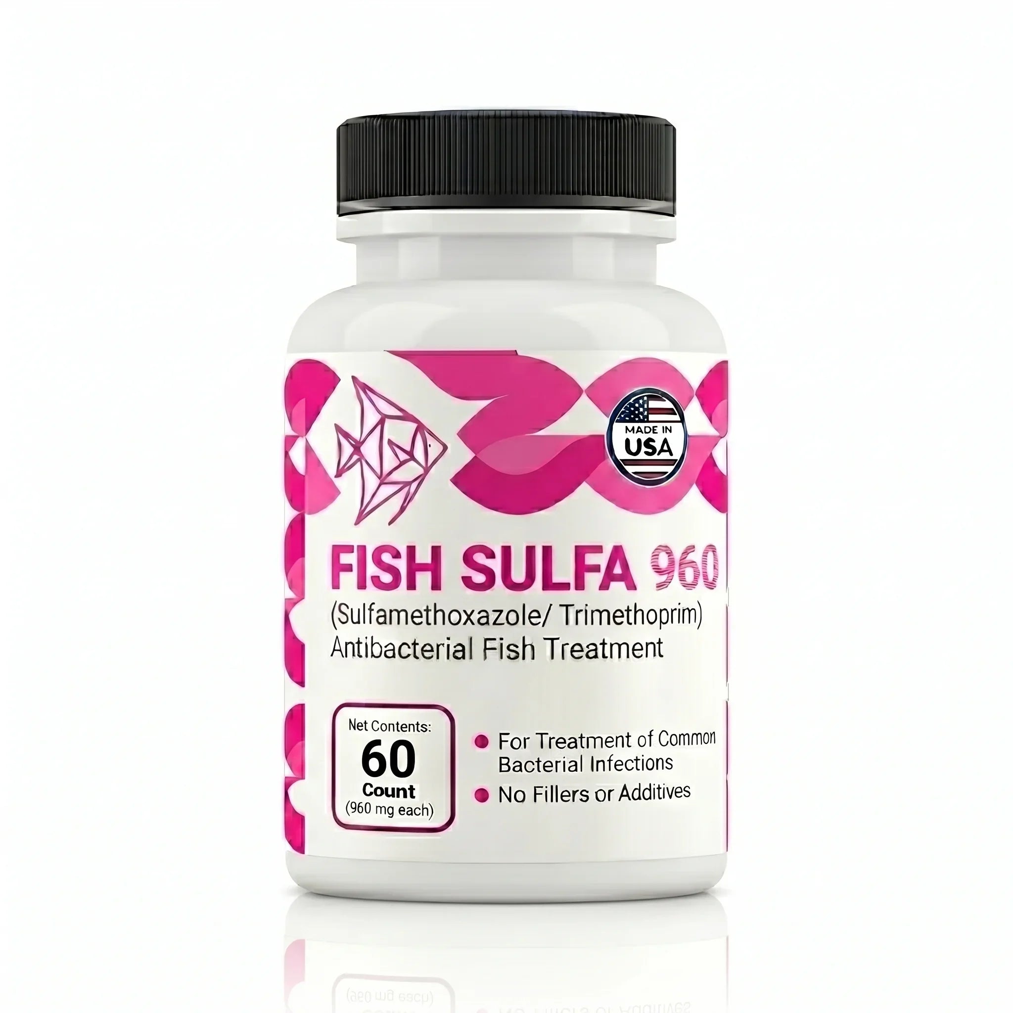Fish Sulfa (Sulfamethoxazole/ Trimethoprim) Tablets Fish Antibiotics, 960-mg